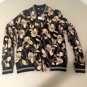 Porter & Ash men’s medium light weight zip up jacket in floral design.